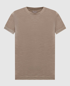 Marco Pescarolo Коричнева футболка з вовни AMATAD53Y04