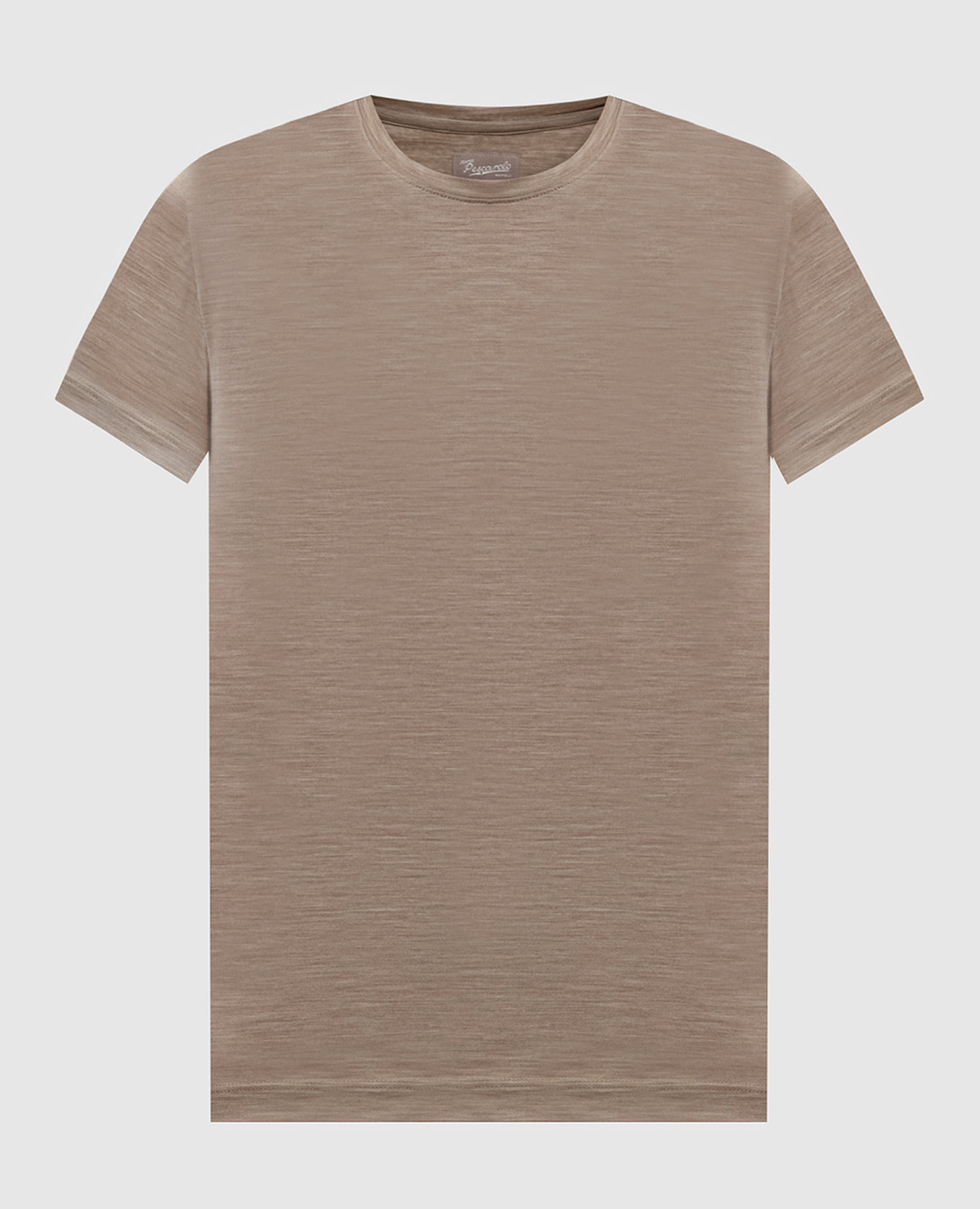 Коричневая футболка из шерсти