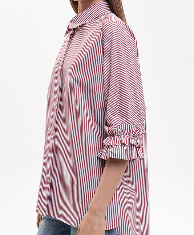 Max Mara Рубашка NEBBIE в полоску с рюшами SMMNEBBIE изображение 5