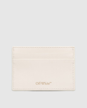 Off-White Бежевий шкіряний картхолдер Diag OWND04DS26LEA001