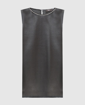 Peserico Топ із шовку сірого кольору E08893D02372