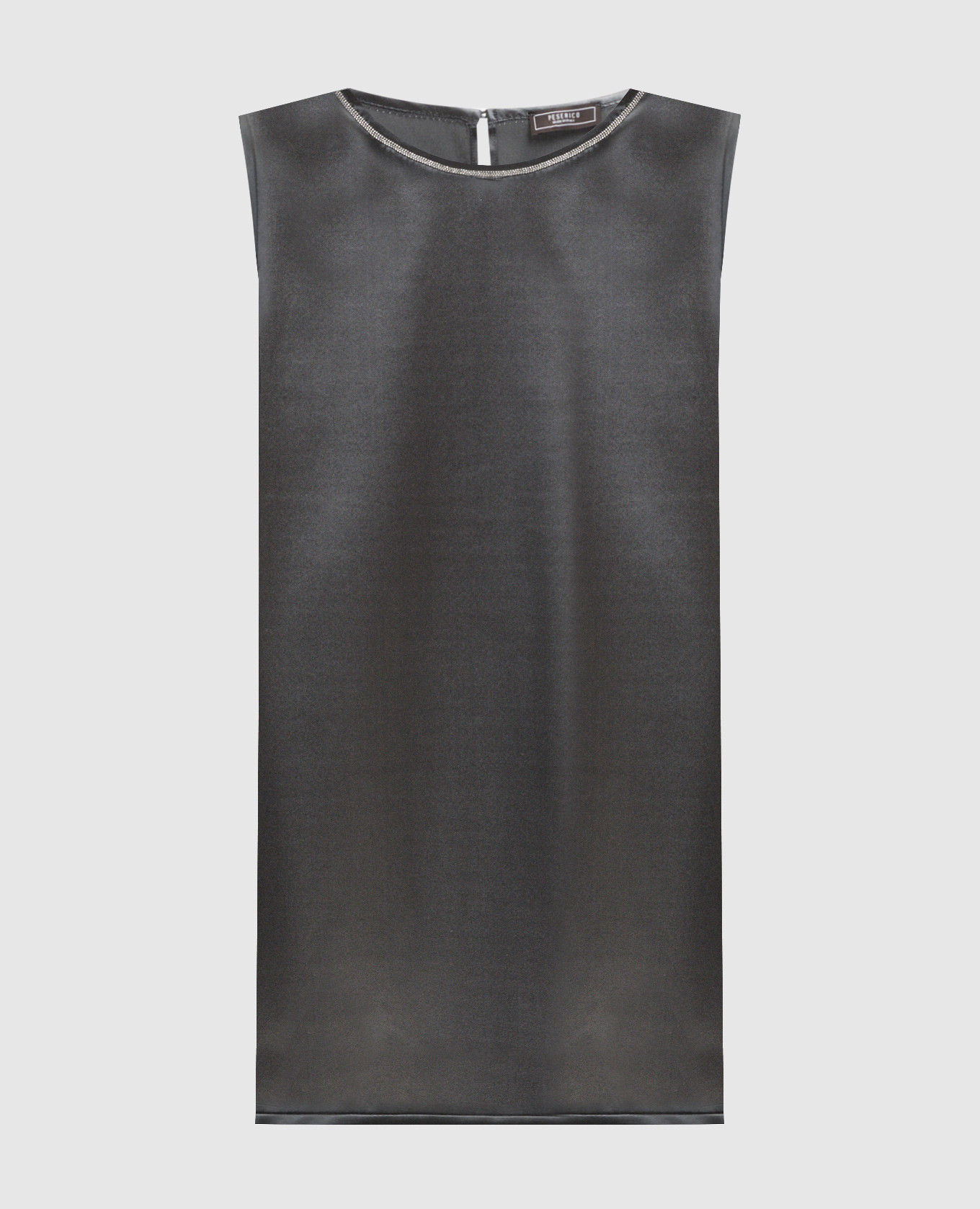 Топ из шелка серого цвета