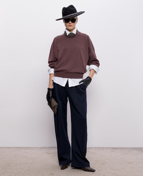 Brunello Cucinelli Свитер из кашемира цвета марсала M12244410P