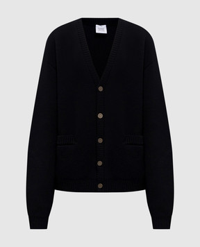 Vetements Чорний кардиган з вовни мериноса ME76KN103B