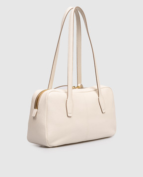 Gianni Chiarini Шкіряна сумка Aryna кольору айворі з логотипом BS11799COMMGRN