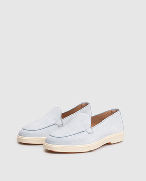 Santoni Голубые замшевые лоферы WUYA72027TISNORB