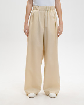 Jil Sander Бежеві штани з вовни J02KA0383J40171