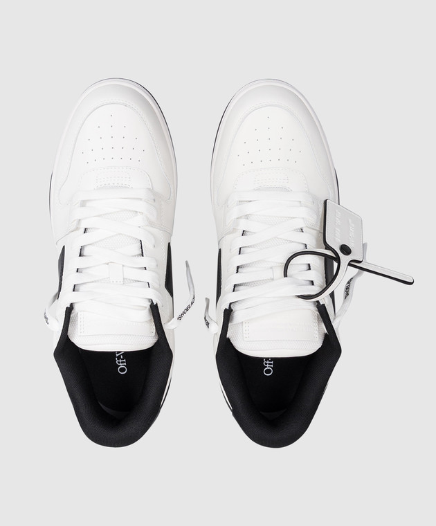 Off-White Білі шкіряні кросівки Out Of Office M189C9L019 зображення 4