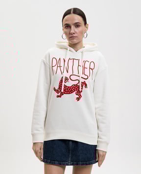 Valentino Біле худі Panther 8B3MF25HA53