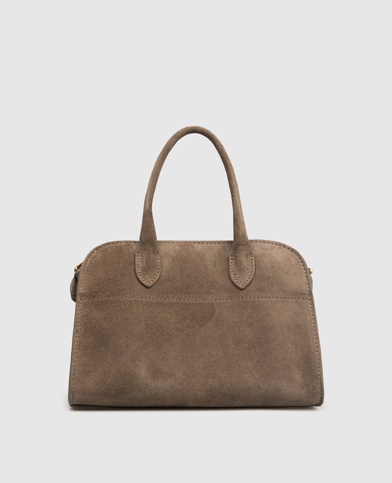 Бежевая замшевая сумка