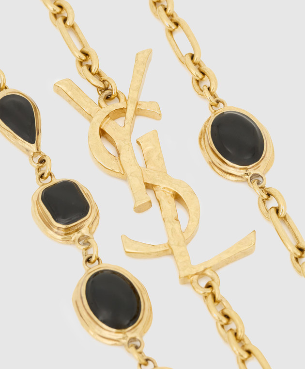 Saint Laurent ожерелье CASSANDRE с кабошонами A002JXY15E2 изображение 3