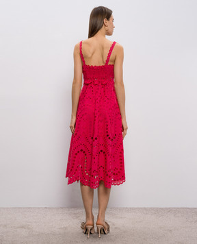 Charo Ruiz Рожева сукня міді Glimmer 263611