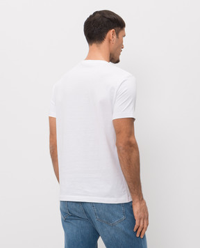 Trussardi Белая футболка с принтом логотипа G0308000134NMTS02J02