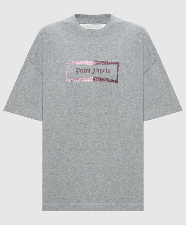 Palm Angels Серая меланжевая футболка PAWAA005JR002