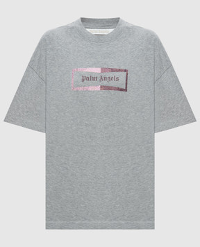 Palm Angels Серая меланжевая футболка PAWAA005JR002