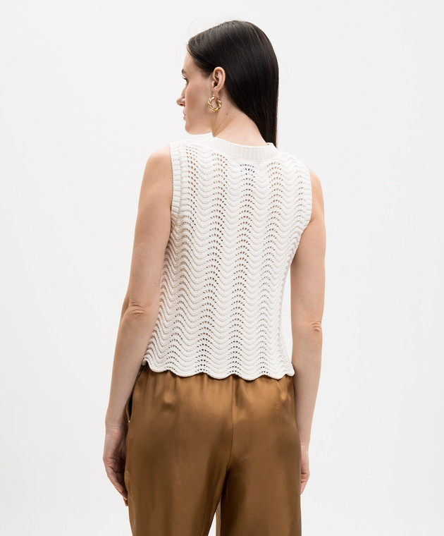 Loulou de Saison Топ Vittoria цвета айвори VITTORIA изображение 4