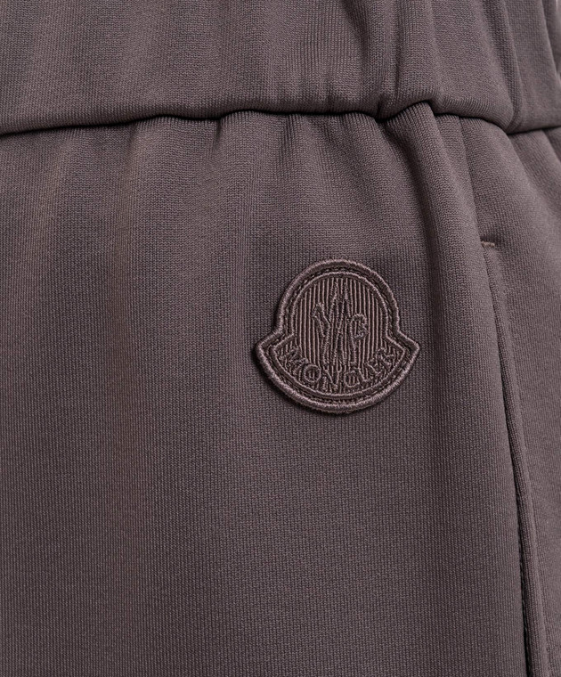 Moncler Коричневые брюки с нашивкой логотипа L20938H0000289A66 изображение 5