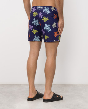 Vilebrequin Фіолетові шорти для плавання Tortues Multicolores MAHEJ336