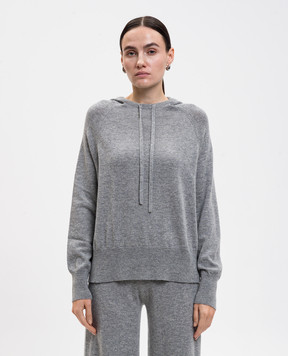 Allude Серые худи из шерсти и кашемира 25517701