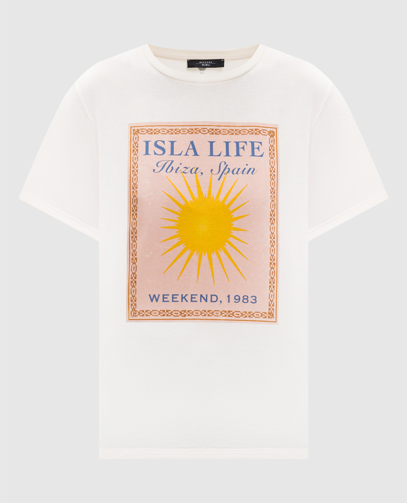 Футболка цвета PANTERA айвори с принтом