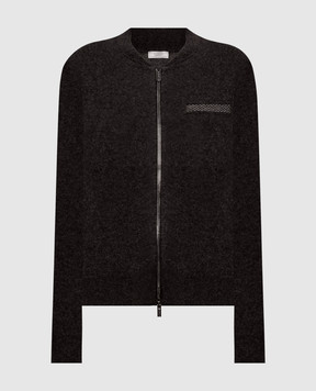 Peserico Коричневий кардиган з вовни, шовку та кашеміру S99380F129283D