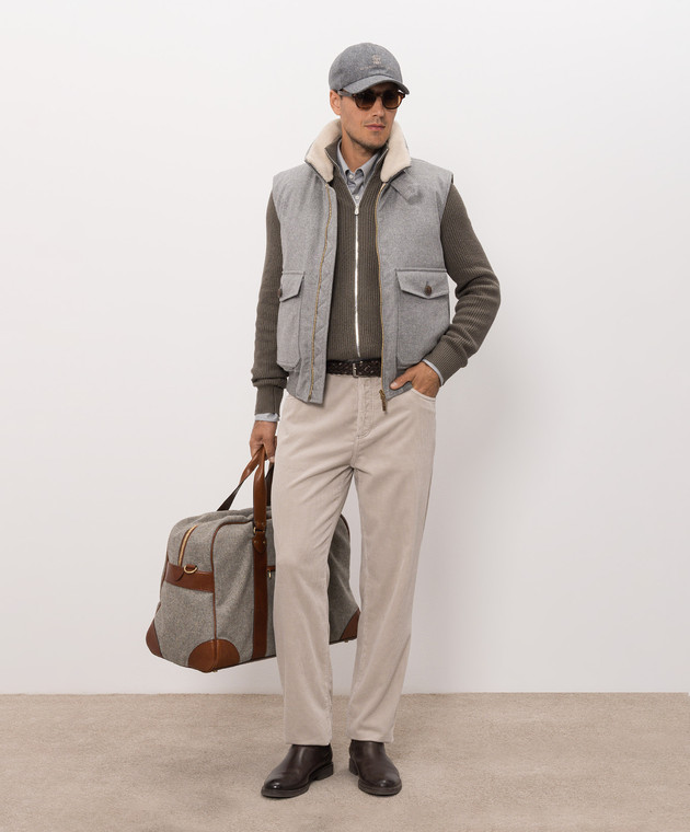 Brunello Cucinelli Серая рубашка MY6370621 изображение 2