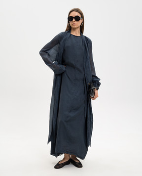 Marc Le Bihan Синій кардиган-кімоно із шовку 2300
