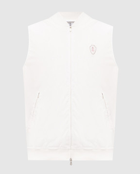 Brunello Cucinelli Білий жилет з принтом емблеми MB4229083T