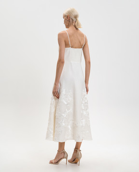 Simkhai Біла сукня Annabella Soutache з льоном 1261197SW