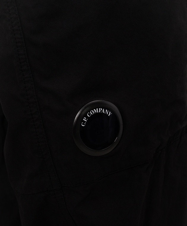 C.P. Company Черные брюки-карго с патчем MPA116A110324G изображение 5