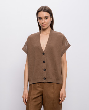 Brunello Cucinelli Коричневий жилет M19259506