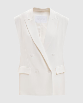 Dondup Белый двубортный жилет с монограммой DJ768IS0021DXXX