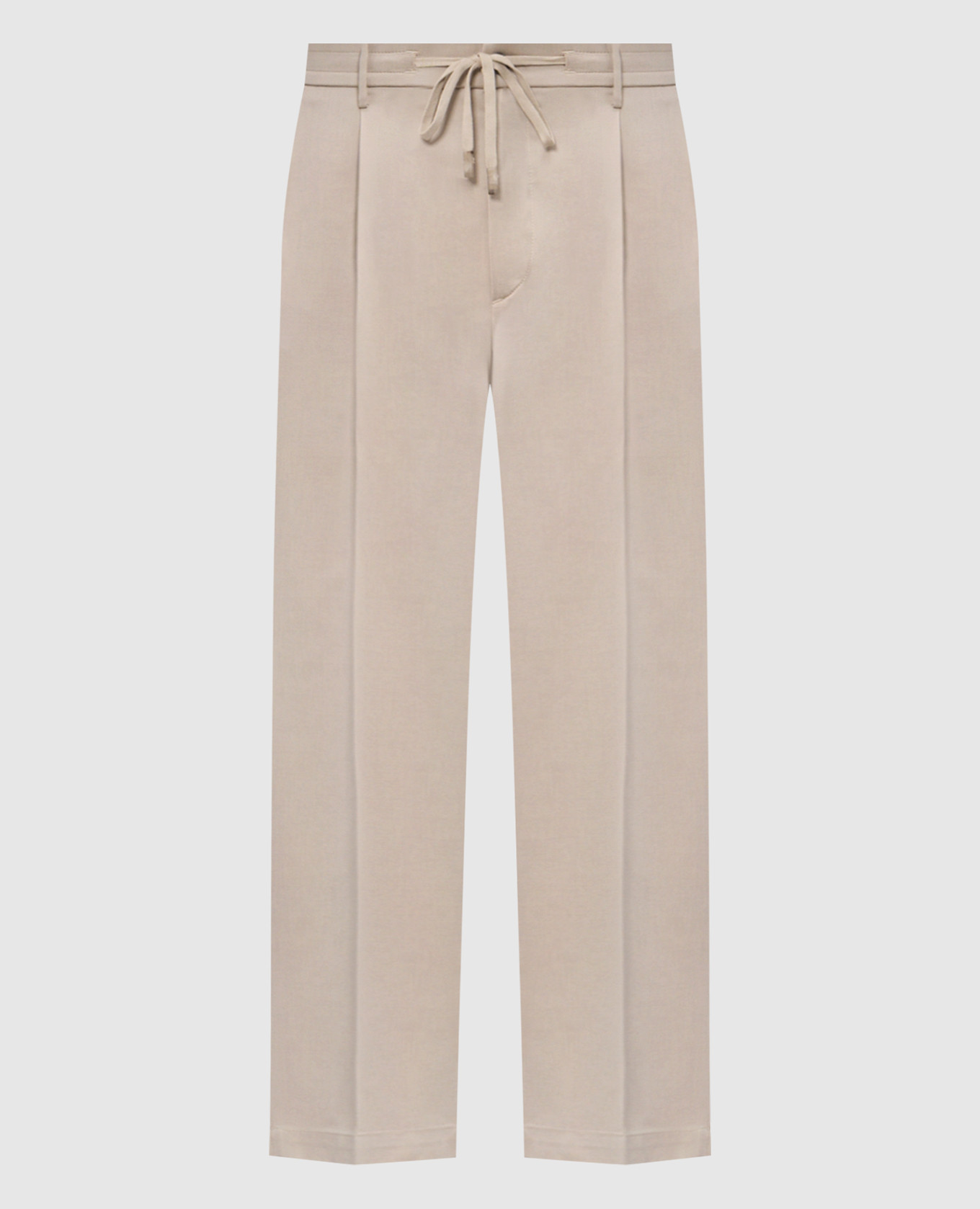 Бежевые брюки с шерстью