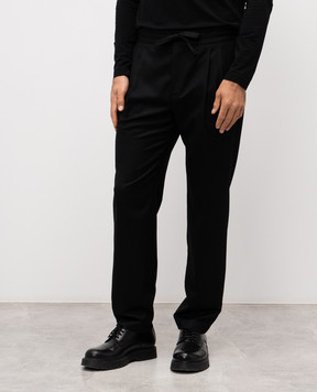 Dolce&Gabbana Чорні штани з вовни GP12PTFU21Q