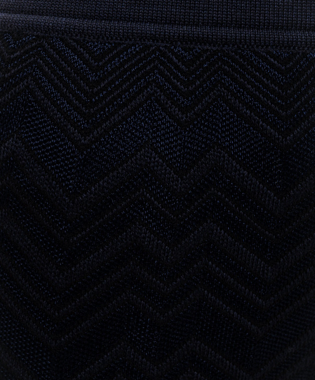 Missoni Синие брюки с шерстью в узор DC26WI00BK01JZ изображение 4