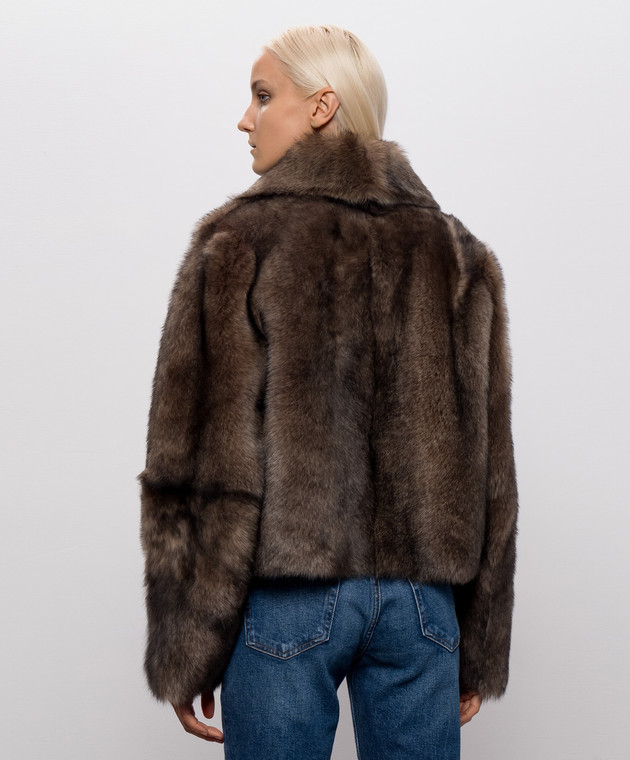 Babe Pay Pls Коричневая дубленка 2327TOSCANA изображение 4