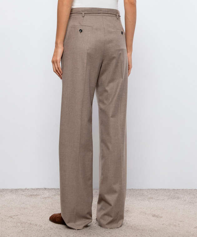 Max Mara Бежевые штаны ALIBI из кашемира MXMALIBI изображение 4
