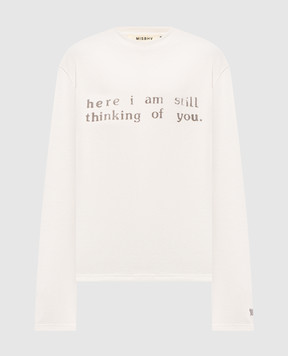 Misbhv Лонгслив I Am Still Thinking Of You цвета айвори 261U134