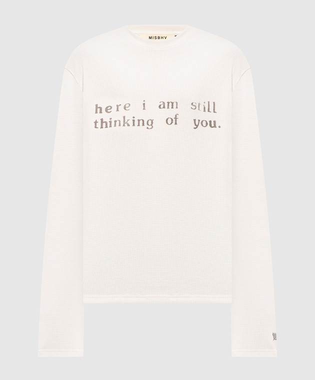 Misbhv Лонгслив I Am Still Thinking Of You цвета айвори 261U134