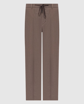 Peserico Коричневі штани з льону R54295D02606