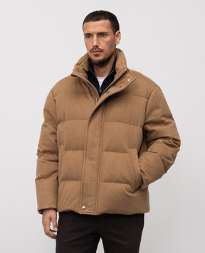Loro Piana Коричневий пуховик Giulio з кашеміру FAO8389