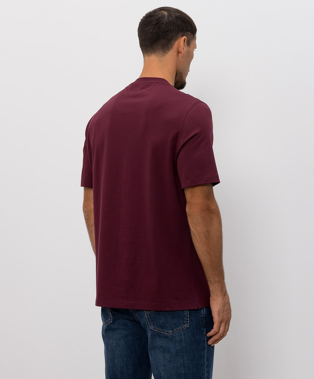 Brunello Cucinelli Бордовая футболка прямого кроя M0B138440 изображение 3
