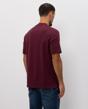 Brunello Cucinelli Бордовая футболка прямого кроя M0B138440