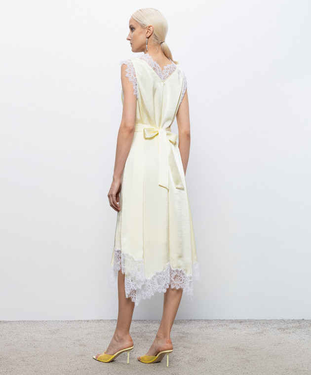 3.1 Phillip Lim Желтое платье с кружевом S26191100SKY изображение 3