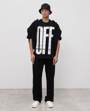 Off-White Чорна футболка Big Off 44MAA120F5J00L