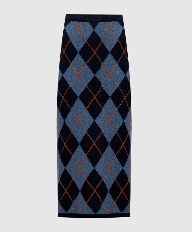 Twinset Синяя юбка в геометрический узор 262TT3271