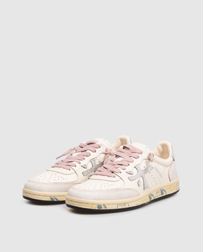 Premiata Кожаные кроссовки BSKTCLAD цвета айвори BSKTCLAD8467