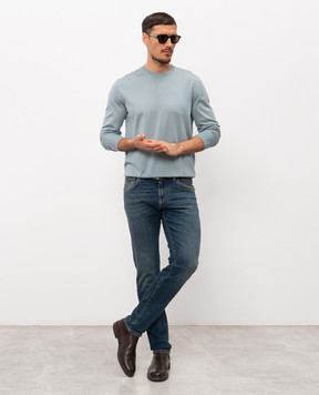 Dolce&Gabbana Синие джинсы слим с эффектом потертости GY07CDG8OW9