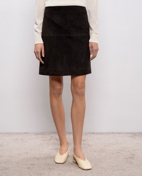 Loulou de Saison Темно-коричневая замшевая юбка ENGEL ENGEL