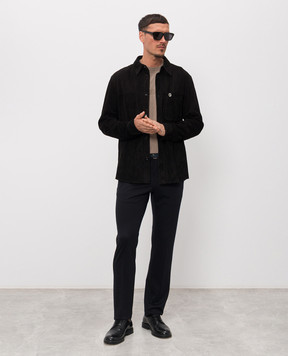 Stefano Ricci Темно-синие брюки из шерсти M1T6100130MA0033